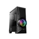 Carcasa Aerocool AeroEngine RGB, Mid-Tower, fara sursa, ATX, Black Carcasa Aerocool AeroEngine RGB, MidTower (Negru), Aerocool