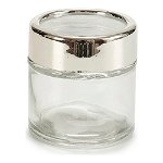 Borcan din Sticlă Cu Capac Geam Transparent Plastic (80 ml)