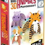 Puzzle Headu Montessori - Animale 3D, 10 animale, Russell