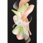Telefon Mobil Samsung Galaxy Z Flip 4, Procesor Qualcomm SM8475 Snapdragon 8+ Gen 1, Dynamic AMOLED 2X 6.7", 8GB RAM, 256GB Flash, Camera Duala 12 + 12MP, Wi-Fi, 5G, Dual sim, Android (Roz/Auriu)