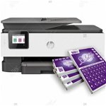 Imprimanta HP OfficeJet Pro 8023 All-in-One Printer - Pachet PROMO cu 1 top etichete in coala A4 la alegere GRATUIT