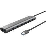 Hub Trust Halyx , 7 porturi USB 3.2 Gen 1, material aluminiu, input USB- C, output USB-A 7, gri, TP-LINK