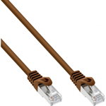 Cablu inline Patch, Cat.5e, SF / UTP, 0.5m, maro (72550K), InLine