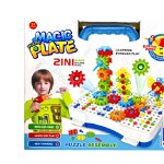 Set de constructie Hex Toys Magic Puzzle Plate - Bormasina, 190 piese