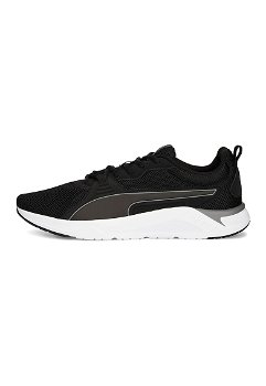 Puma, Pantofi cu garnituri de plasa pentru fitness FTR Connect, Negru, Gri, 10.5
