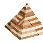 Joc logic iq din lemn bambus 3d pyramid, Fridolin