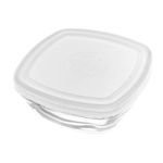 Cutie pentru Prânz Freshbox Transparent Pătrat Cu Capac (11 x 11 x 4,5 cm) (11 cm) (11 cm), BigBuy Home