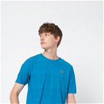 New Balance, Tricou cu model logo pentru alergare Jacquard, Albastru, S