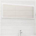 Oglindă de baie, alb, 100x1,5x37 cm, PAL