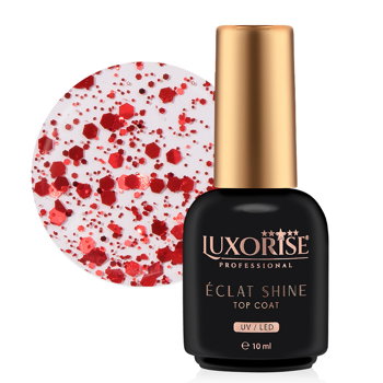Top Coat LUXORISE - Eclat Shine, Ruby 10ml, LUXORISE