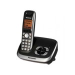 Telefon Panasonic DECT, KX-TG6521GB, robot telefonic, caller ID, Negru/Argintiu, Panasonic