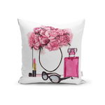 Față de pernă Minimalist Cushion Covers Pink Flowers and Perfume, 45 x 45 cm