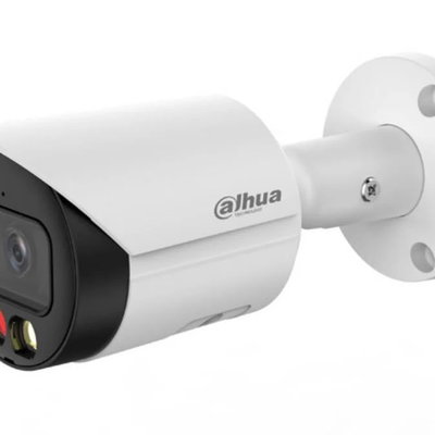 Camera supraveghere exterior IP cu iluminare duala Dahua IPC-HFW2449S-S-IL-0280B, 4MP, 2.8 mm, IR/lumina alba 30 m, microfon, slot card, PoE, Dahua