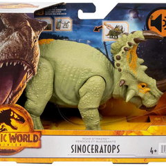 Jucarie Jurassic World Roar Strikers Sinoceratops Toy Figure, Mattel