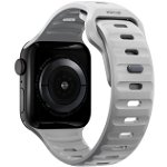 Accesoriu smartwatch Sport Strap compatibila cu Apple Watch 4/5/6/7/8/SE 38/40/41mm, S/M, Gri, NOMAD