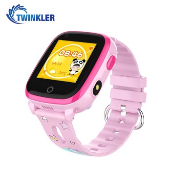 Ceas Smartwatch Pentru Copii Twinkler TKY-DF33 cu Functie Telefon Apel video Localizare GPS Camera Lanterna SOS Android 4G IP67 - Mov tky-df33-mov