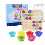 Joc Montessori cu jetoane colorate de logica, memorie si asociere simetrica, Krista