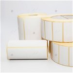 Rola etichete autoadezive plastic, PE alb, 55x25 mm, adeziv permanent, 1500 etichete rola, LabelLife