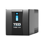 UPS 1100VA 600W, stabilizator, management, 4x Schuko, Ecran LCD, 2 acumulatori 12V 7Ah, TED Electric, TED004628, TED