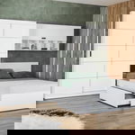Set dormitor alb pat netapitat - Blanco - Configuratia 19, MOBIRO