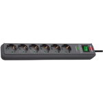 Eco-Line sockets 6-fold - anthracite 13.500A surge protection, Brennenstuhl