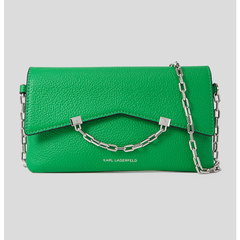 Karl Lagerfeld, Geanta crossbody mica cu clapa Seven 2.0, Negru Karl Lagerfeld, Geanta crossbody mica cu clapa Seven 2.0, Negru