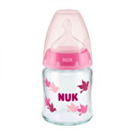 Biberon Nuk First Choice Sticla 120 ml tetina silicon M 0-6 luni roz, NUK