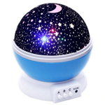 Star Master ALBASTRU GLOB 360 Lampa de Veghe cu Proiector Rotativ Stele , GAVE