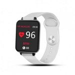 Ceas Smartwatch Techstar® B57 Alb HandsFree Waterproof Bluetooth 4.0 Monitorizare ritmului Cardiac
