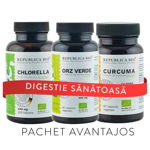 DIGESTIE Sanatoasa, pachet promotional (Curcuma + Orz Verde + Chlorella), BIO, RAW, VEGAN, Republica BIO