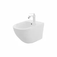 Bideu suspendat Rea Carlo Mini oval alb lucios