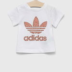 adidas Originals tricou de bumbac pentru copii culoarea alb, adidas Originals