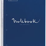 Caiet cu spira, Miquelrius, Emotion, A4, matematica, 80 file, coperta carton dur, albastru