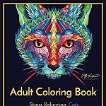 Stress Relieving Cats: Adult Coloring Book