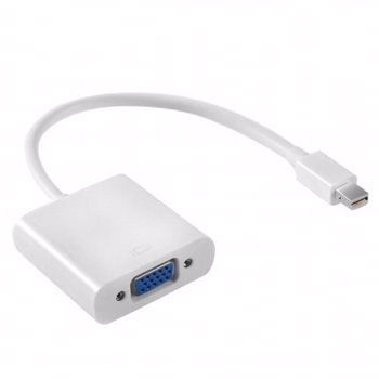 CABLU video GEMBIRD adaptor Mini-DisplayPort T la VGA M 10cm rezolutie maxima Full HD 1920 x 1080 la 60Hz alb AB-mDPM-VGAF-02-W
