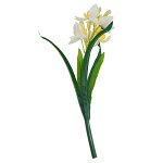 Narcisa textil si plastic alb galben 37cm 2 fire buchet, Galeria Creativ