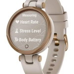 Ceas smartwatch Garmin LILY, Rose Gold  Light Sand, curea silicon