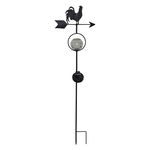 Lampa solara cu LED Best Season, Windy, corp: metal, LED, negru, 25x9x81 cm - Best Season, Negru, Best Season