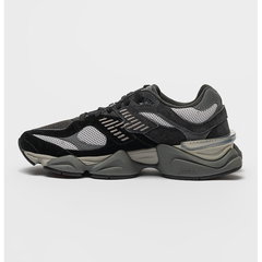 New Balance, Pantofi sport unisex 9060 din piele intoarsa si plasa cu aspect masiv, Negru/Gri inchis New Balance, Pantofi sport unisex 9060 din piele intoarsa si plasa cu aspect masiv, Negru/Gri inchis