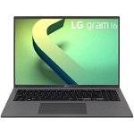 Laptop LG GRAM 2022 16Z90Q-G.AP55G 16 inch WQXGA Intel Core i5-1240P 16GB DDR5 512GB SSD DE layout Windows 11 Pro Grey