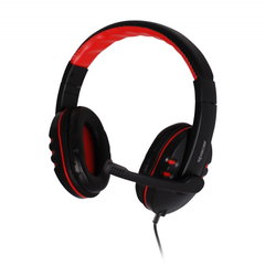 Casti cu microfon SPACER SPK-203, black-red, SPACER