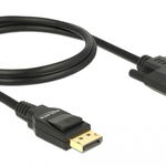 Cablu Displayport 1.2 tata - DVI 24+1 tata pasiv 2m; Delock , Negru, Delock