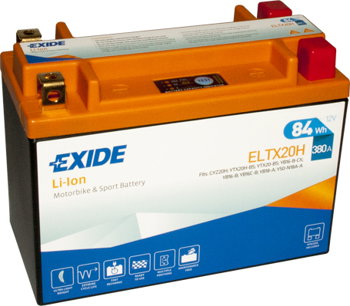 Baterie moto Lithium-ion fara intretinere EXIDE 12V 84Wh 380A L+ 175x87x130 ELTX20H