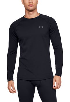 Under Armour, Bluza cu decolteu la baza gatului, pentru fitness Base 3.0, Negru, S