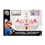 Super mario movie - set de joaca cu 2 mini-figurine mario&peach si castel, regatul ciupercilor, Super Mario Movie