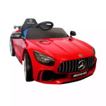 Masinuta electrica cu telecomanda, roti din spuma EVA si scaun din piele Mercedes GTR R-Sport - Rosu, R-Sport