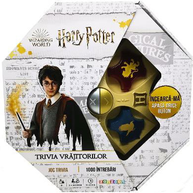 Joc de societate Harry Potter Trivia Vrajitorilor, lb. romana, 2-4 jucatori, +8 ani