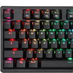 Tastatura gaming mecanica Redragon Kama, Iluminare RGB, switch brown