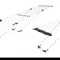 Uscator rufe extensibil Casa Si Casa Flex cu roti, 10-20m