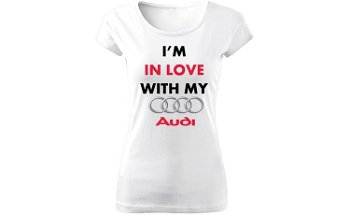 Tricou de dama ALB In love with Audi COD TD008, Zoom Fashion